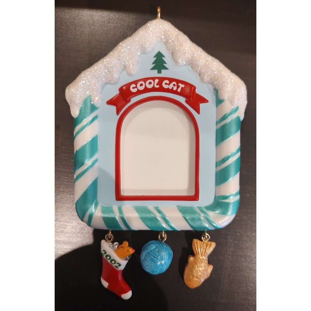 2002 Special Cat Photo Holder Hallmark Keepsake Ornament A16